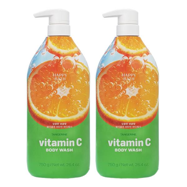 HAPPY BATH Tangerine Vitamin C Body Wash 750g x2