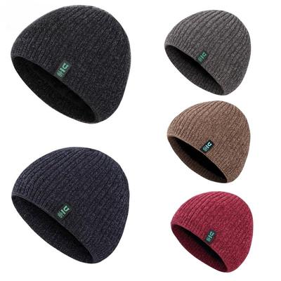 Nouveaux chapeaux d'hiver unisexes bicolores, doublés de fourrure, bonnet chaud à la mode pour hommes et femmes, chapeaux tricotés décontractés pour l'hiver