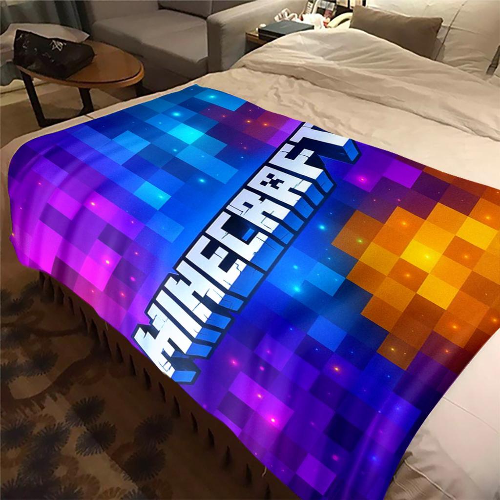 Classic Entertainment Sandbox Xbox Games Minecraft  Blanket, Home Warming, Four Season Bed Decoration, Sofa Cover, Flannel Throwing Blanket K4