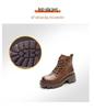 Women's British Style Martin Boots - 2025 Autumn/Winter Fashion, Leather, Thick-Soled, Retro Platform Boots