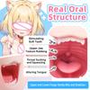 YUU Realistic Mouth Soft Fangs Male Masturbator for Oral Sex Deep Throat Anime Masturbation Toy with Teeth Tongue Blowjob Machin