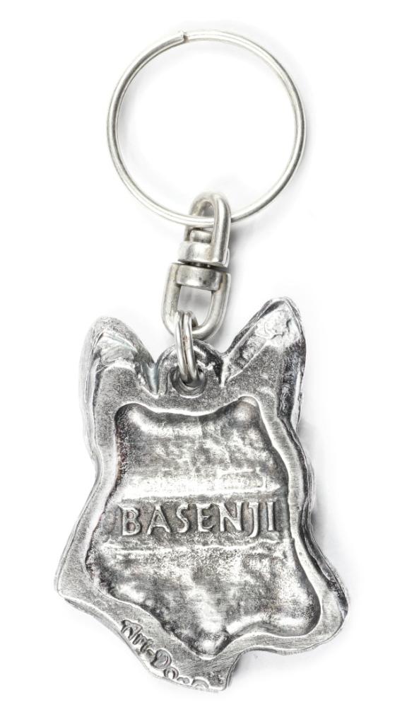 Basenji, African Bush Dog, Congo Dog - Silver-plated Dog Pendant, Handbag Decoration, Backpack Pendant by Art-Dog Brand