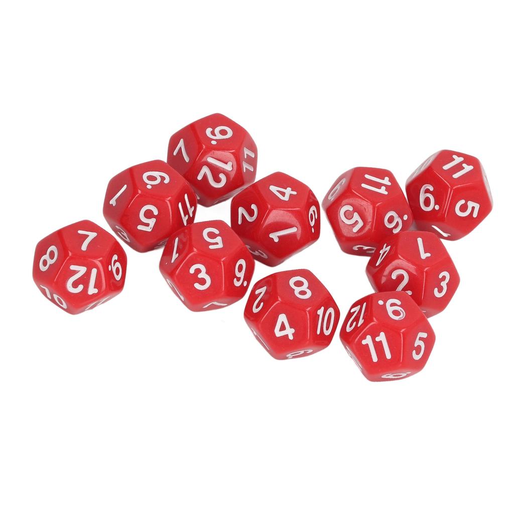 40Pcs 12 Sided Dice Set Polyhedral Dice for Family Party Board Game Pub Club Game Red