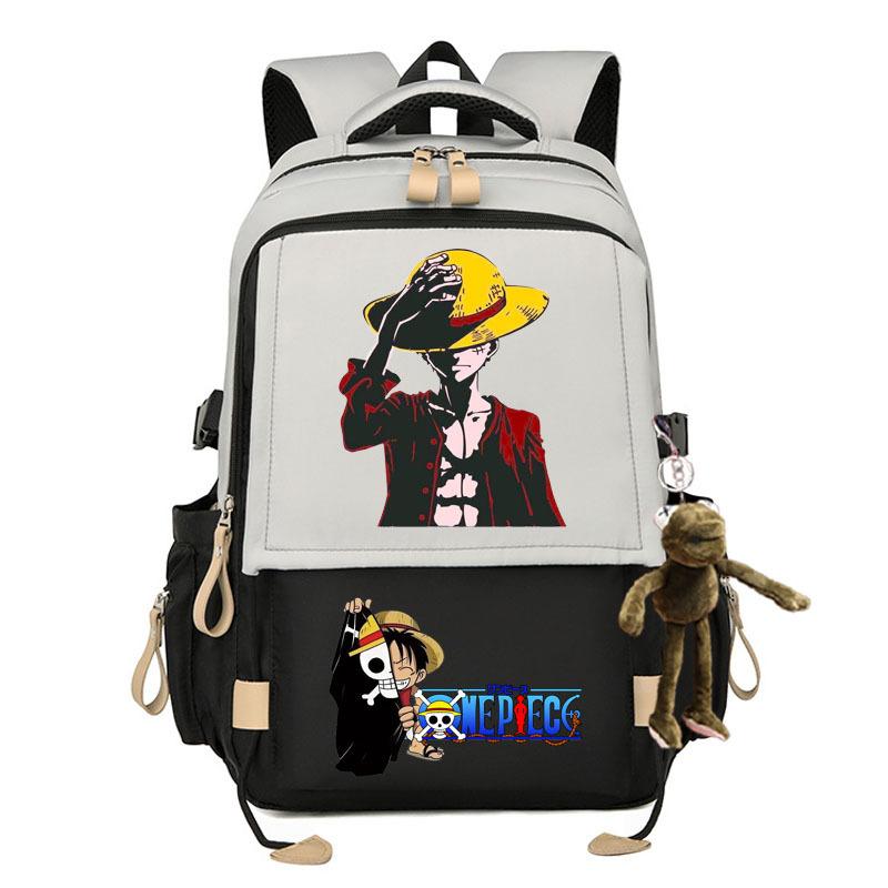 Zaino elegante di grande capacità a tema One Piece per studenti. 7529