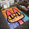 Multiple Sizes Cartoon Cat with Stars Carpet for Living Room Bedroom Sofa Home Decor Rus Non-slip Floor Mat Luxury Gift