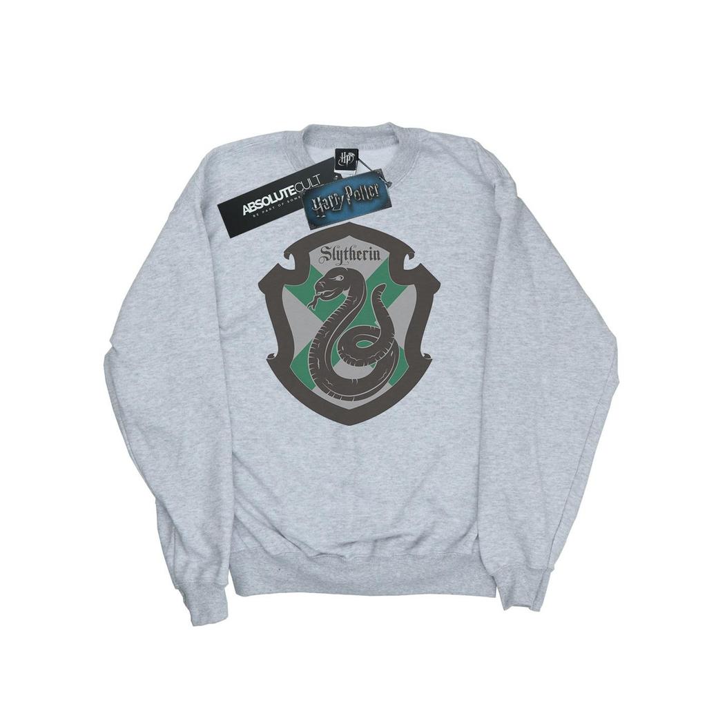 HARRY POTTER Girls Slytherin Crest Flat Sweatshirt