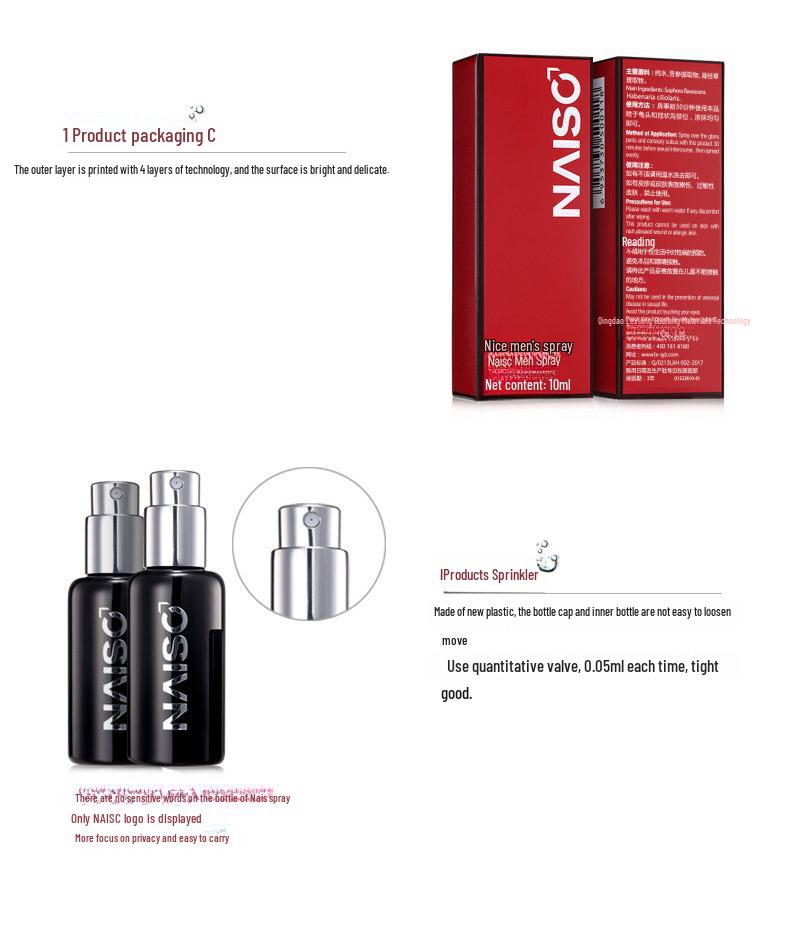 Leshi Naishi Men's Topical Spray - Adult Sex Toys (288/Box) for Hotel Supplies