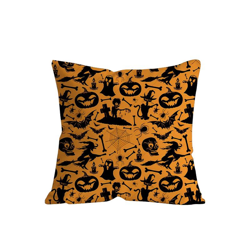 Retro Halloween Pillowcase Funny Skeleton Sofa Pillow Home Living Room Cushion Pillow Pillow