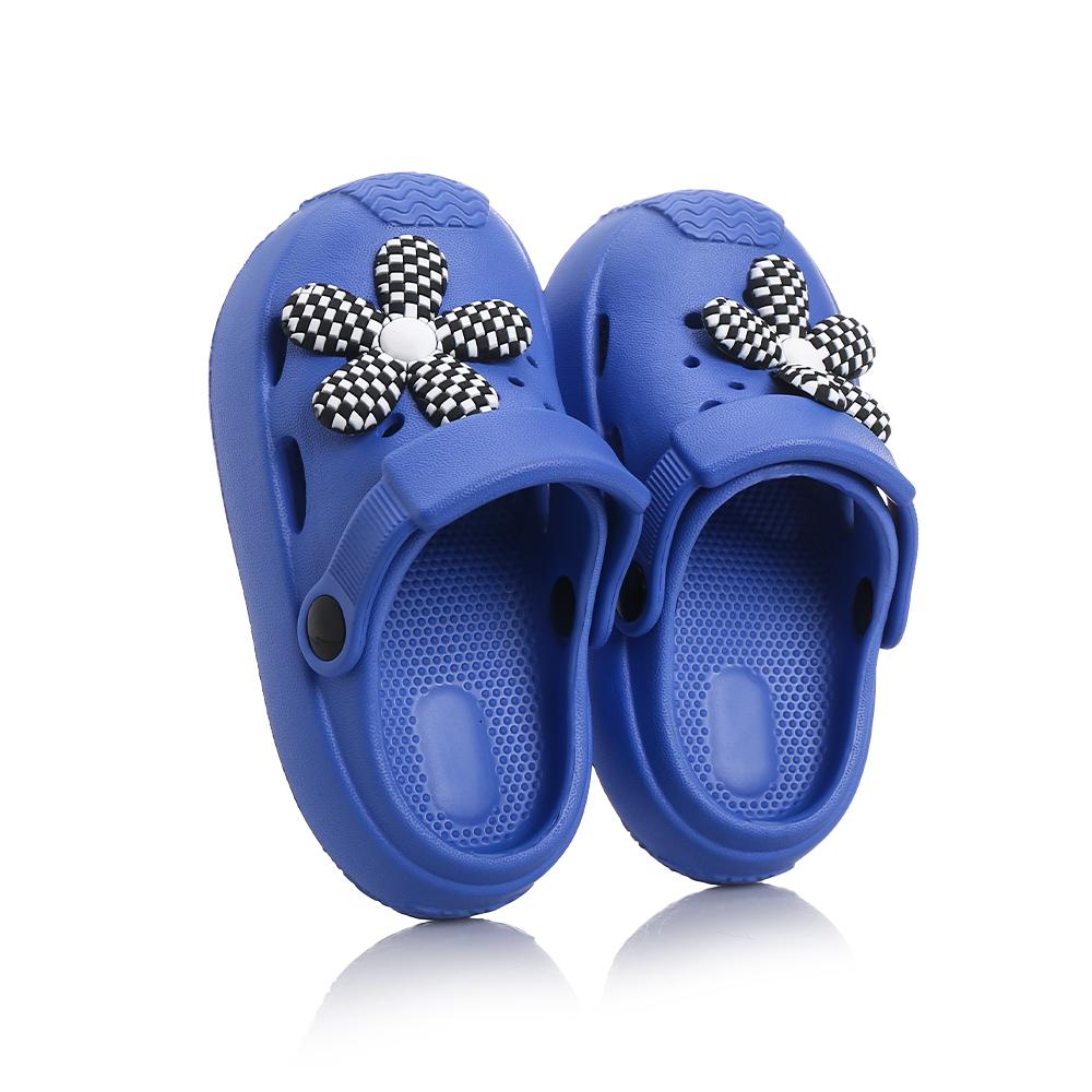 

Children Garden Slippers Baby Cute Flower Sandals Summer Boys Girls Hole Light Weight Sandals Fashion Non-Slip Beach Kids Shoes 18-19(Inner 14cm) синій