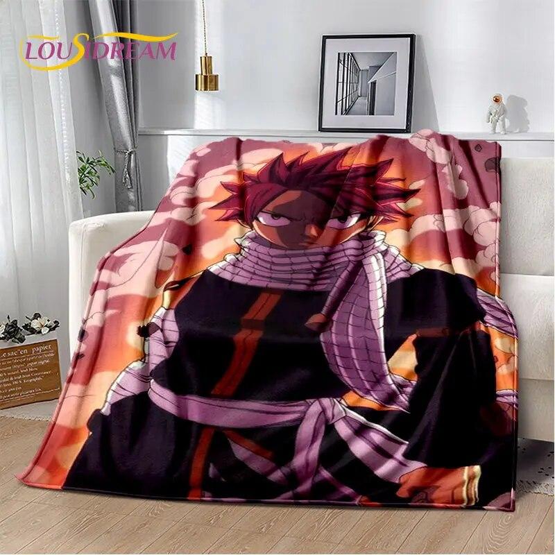 Fairy Tail Japan Anime Cartoon Soft Plush Blanket,Flannel Blanket Throw Blanket for Living Room Bedroom Bed Sofa Picnic Cove Kid