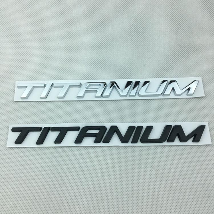 1X 3D Metal TITANIUM LOGO REAR BOOT FENDER BADGE EMBLEM For Ecosport Fiesta Focus Mondeo Edge Escape Kuga Galaxy 2014+