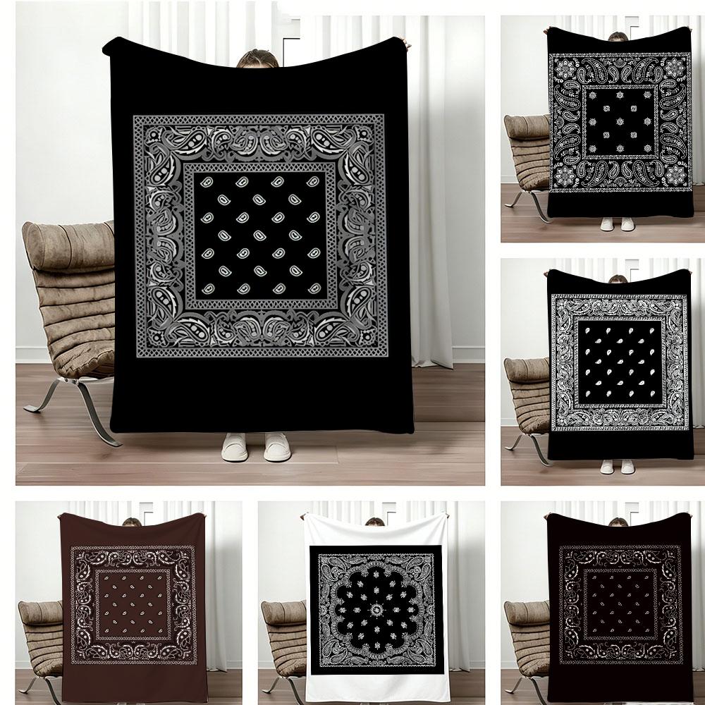 chubby Ppaisley pattern Throw Lightweight g Flannel Blanket Soft Skinfriendly for Summer Cooling
