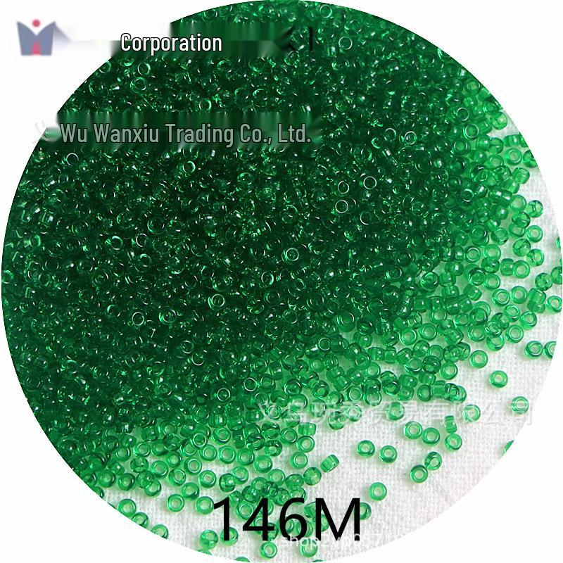1.5mm Transparent Miyuki Glass Seed Beads for DIY Hairpins, Embroidery, and Bracelet Crafting.