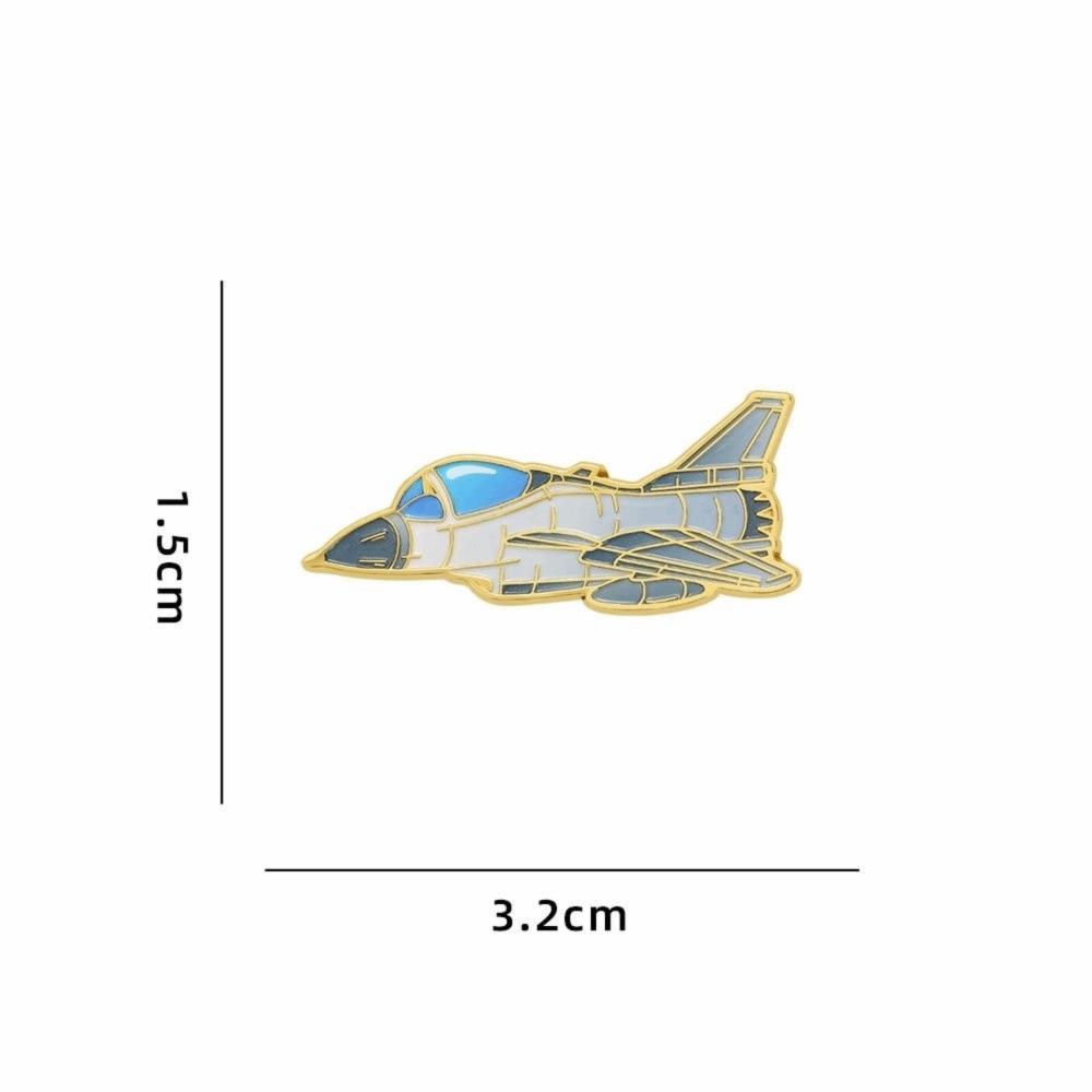Metal Fighter Jet Lapel Pins Creative Cartoon Metal Badges Aviation Element Badge Bag Clothing Accessories