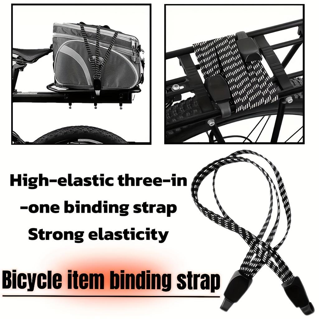 3-in-1 Fahrradgepäckgurt mit Haken - Elastisches Netz für Rennrad & Mountainbike, Sichere Befestigung für Fahrradzubehör