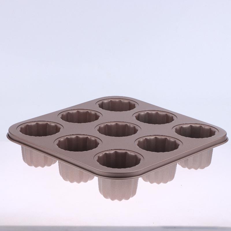 1/4/6/9 Löcher Antihaftform Kuchenform Kleine Muffin Backform Cupcake Kohlenstoffstahl Gebäckform Mini Cupcake Halter