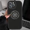 V-Viking Logo V-Vegvisir For IPhone 16 15 14 13 12 11 Pro Max Plus Leather Phone Cover