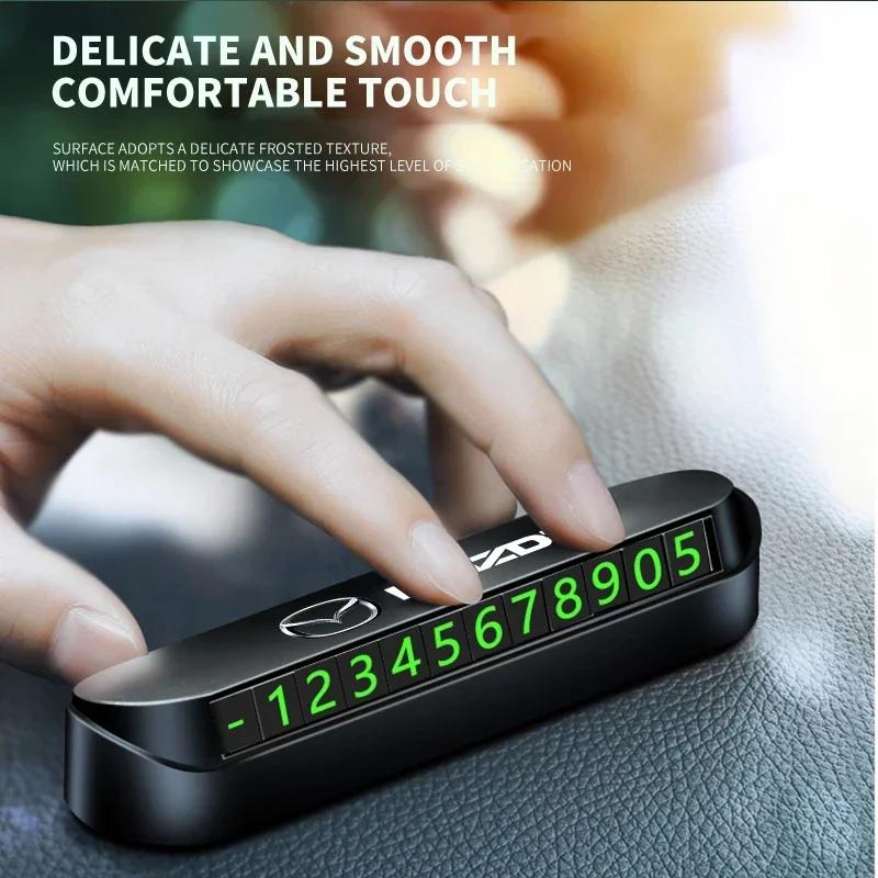 Car Phone Number Card Temporary Parking Card Accessories For Mazda 3 6 2 5 Axela Atenza Demio CX3 CX5 CX7 CX30 MX3 MX5 Speed MPE