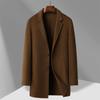 Men's Medium and Long Fashion Casual Double-sided Wool Woolen Coat Comfortable Simple Trench Coat Men's Coat