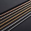 5 Colors Stainless Steel Twist Rope Chain Necklace for Women Men Black/Silver/Gold Color Plated Choker Metal Fashion Jewelry