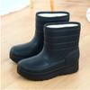 Mode Herren Plüsch und Dicke Warme Schneestiefel, Wasserdicht, Rutschfest, Regenstiefel, Leichte und Abriebfeste Arbeitsbaumwollstiefel