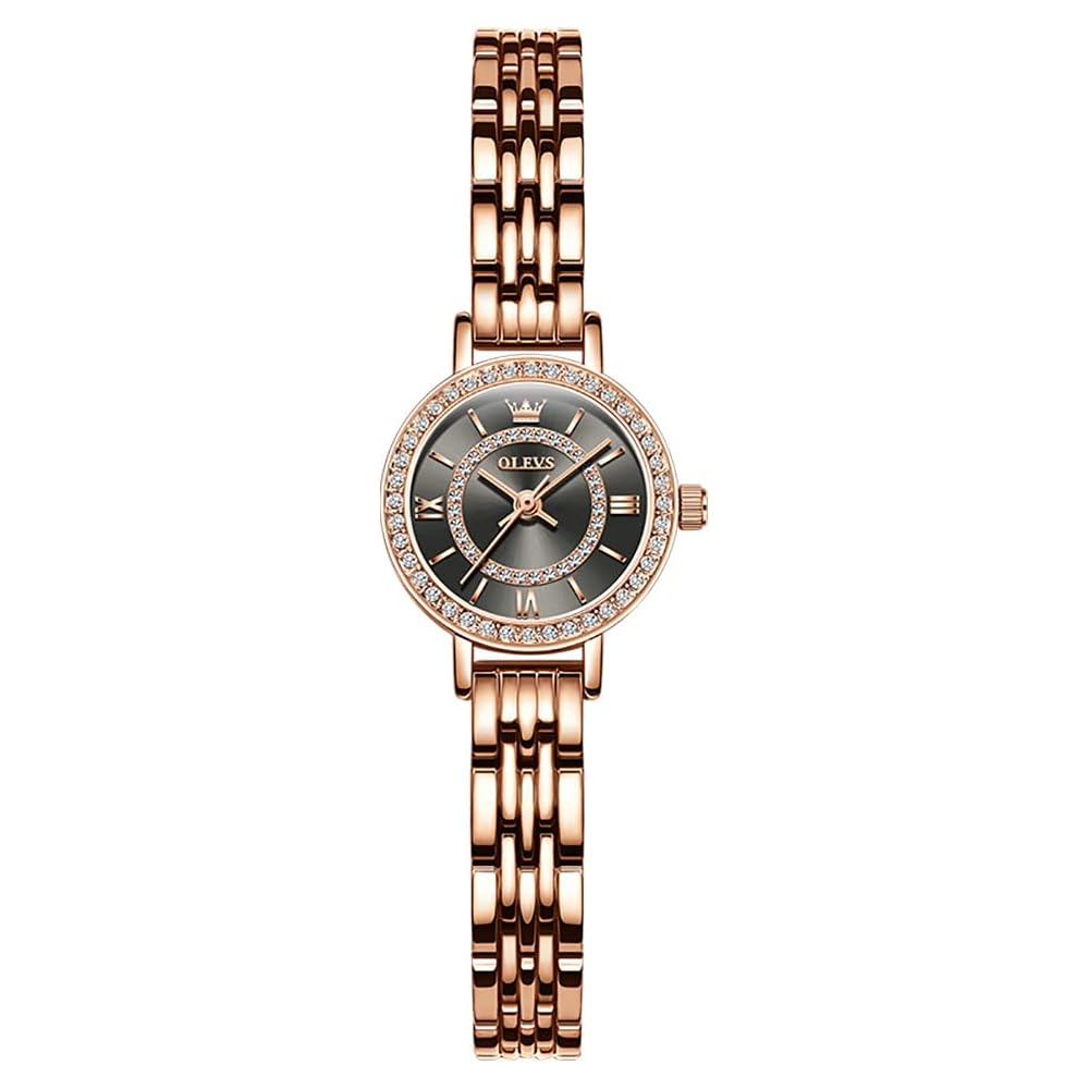 OLEVS Women s Milanese Mesh Analog Watch Waterproof Simple Dial Fashion Timepiece