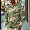 Herren Tarnung Langarmshirt Lässig für den Alltag