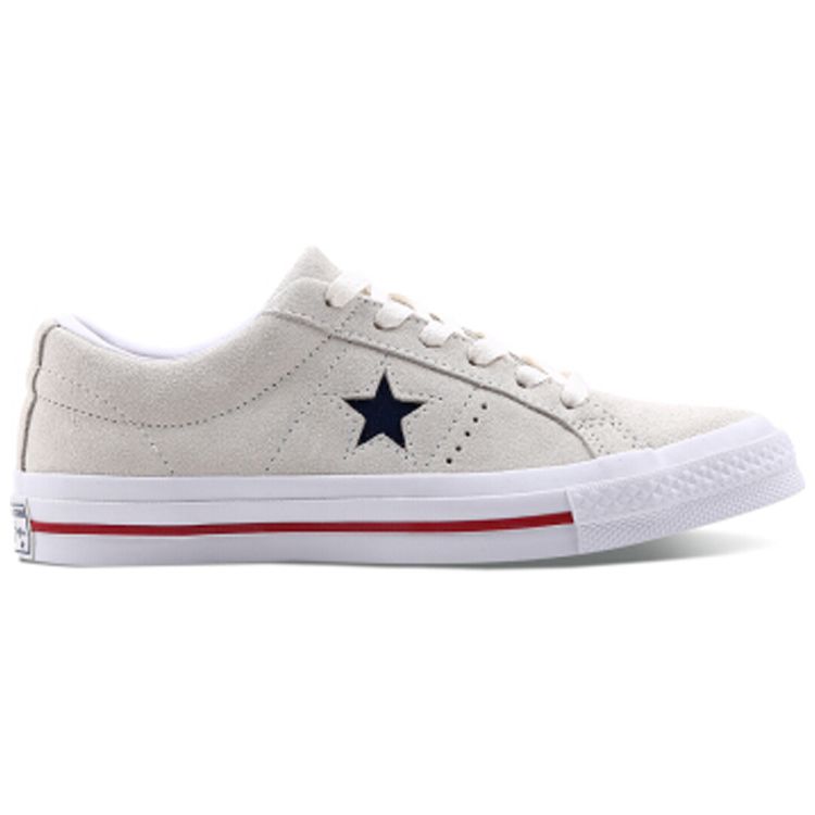 Converse One Star Retro Casual Slip Resistant Durable Lightweight Low Top Skate Shoes Unisex sneaker Gray 161195C