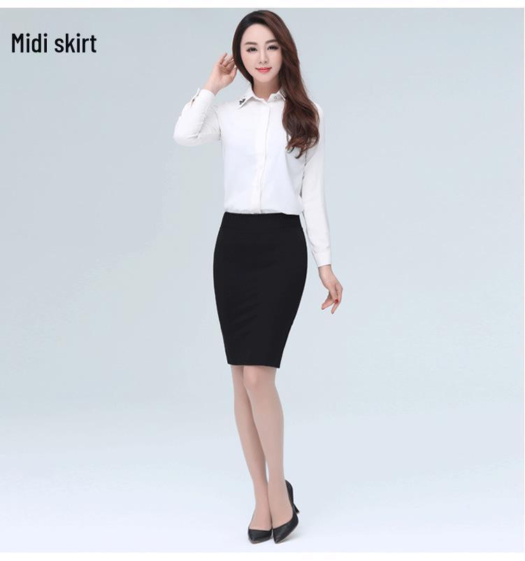 Plus Size 200 Jin Sexy Stretch Bodycon Pencil Skirt - Professional Black Fishtail Skirt for Women