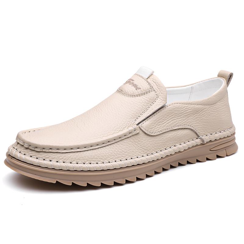 

Чоловічі мокасини для водіння з м якої шкіри, нековзні - Повсякденне взуття з коров ячої шкіри великого розміру Size 48 білий