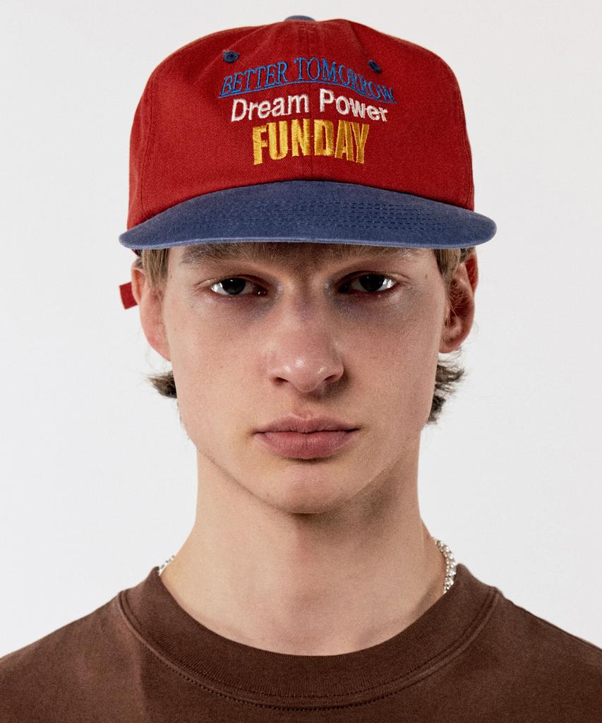 GOLDEN SUNSHINE Funday 5-Panel Cap_Red Navy
