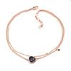 Black Hole 14Kgp Rose Gold Chain Fashion Anklet (S8539352)