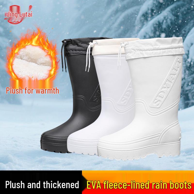 EVA Ultralight Plus Non-Slip Cotton Rain Boots for Men & Women - Ideal for Winter, Oil Resistant, Perfect for Fishery & Cold Storage.
