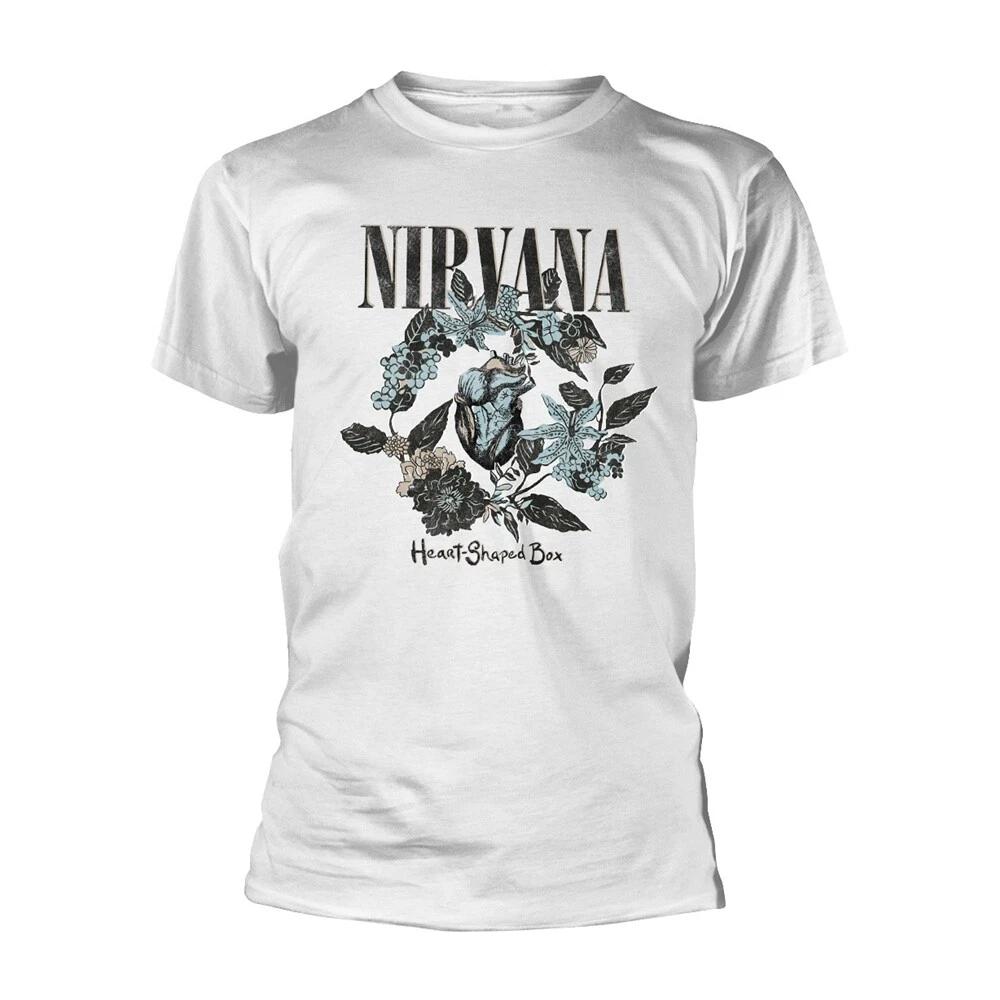 

Nirvana Heart Shaped Box 100% Cotton T-shirt Mens Tees Top - NEW S