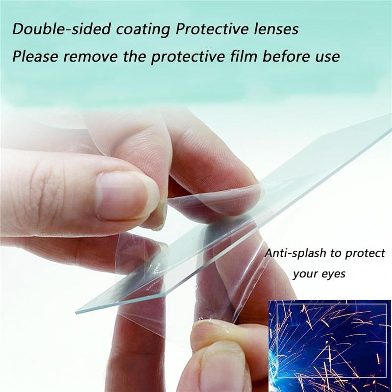 Schweißschutzscheibe, 20 Stück Transparenter Schutzersatz rechtwinklig für Solar, Klar