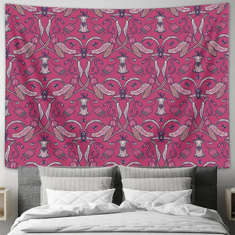 Bohemian Wall Tapestry Large Floral Tapestry Aesthetic Room Decor Nature Tapestry Bedroom Backdrop Dorm Decor Artistic Wall Hang