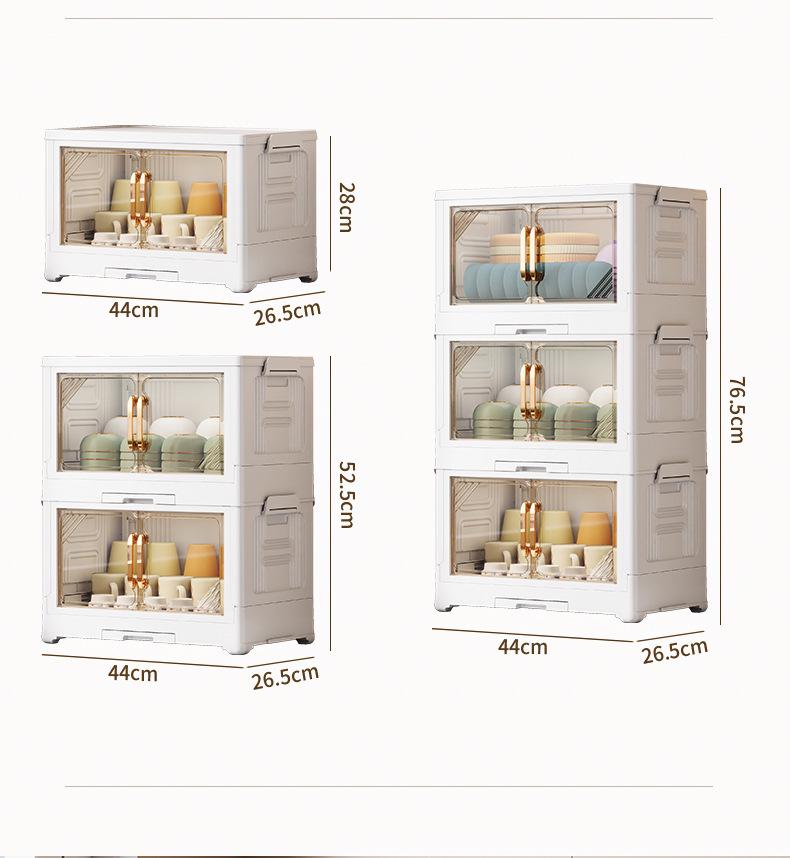 Kitchen Storage Rack for Bowls, Plates, and Chopsticks with Draining Tray