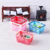 Children Gifts Doll Accessories Shopping Hand Basket Model Pretend Play Toys Shopping Basket Toys