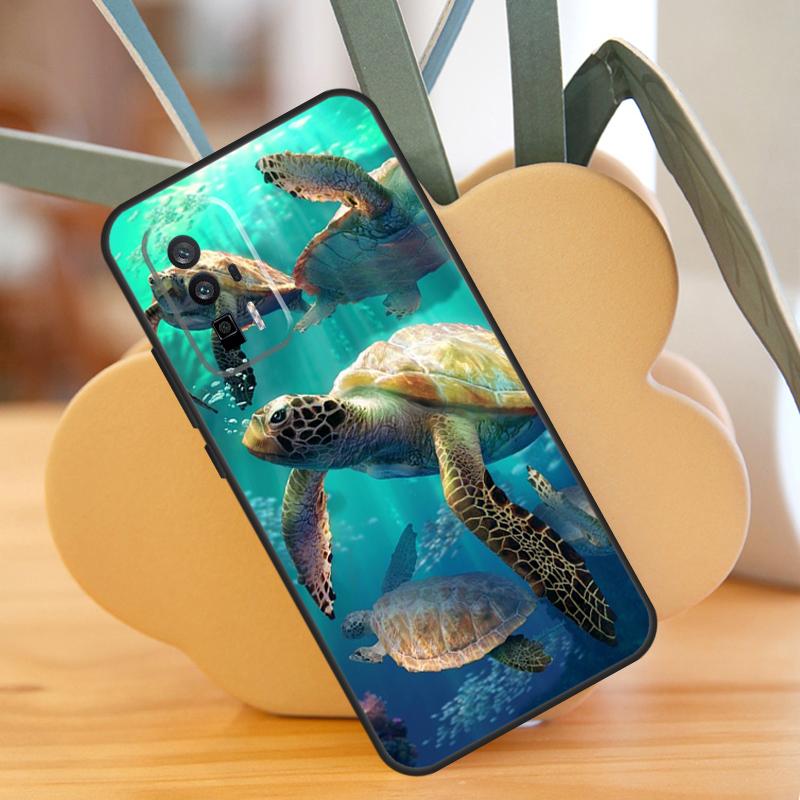 Ocean Sea Turtle Case For Xiaomi 13T 11T 12T Pro 13 14 Ultra 12 Lite POCO F6 F5 X6 Pro M6 X3 X5 M5s F3 Cover