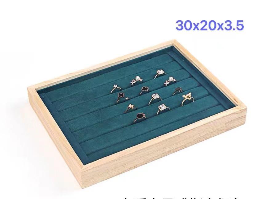 Bamboo Wood Earring  Ring Display Tray for Jewelry