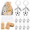 10 Sets Fußball Partygeschenke, DIY Schuhe Fußball Schlüsselanhänger Set enthält Fußball Schlüsselanhänger Organzabeutel und Danke Kraftanhänger