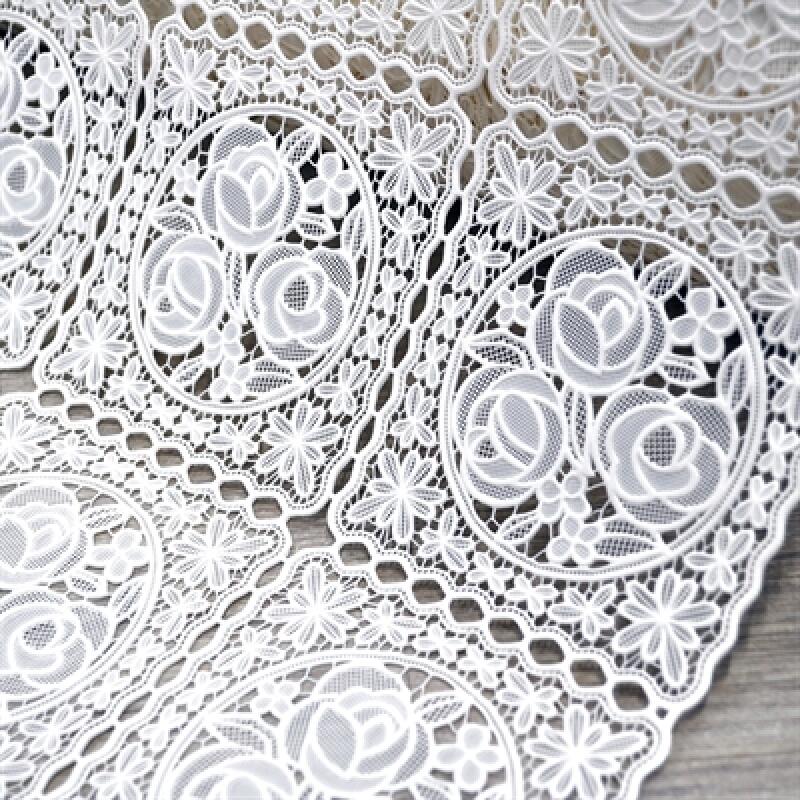 

Nordic-style waterproof lace tablecloth FL-2976 Beige Rose (Width) 49cm x (Length) 50cm