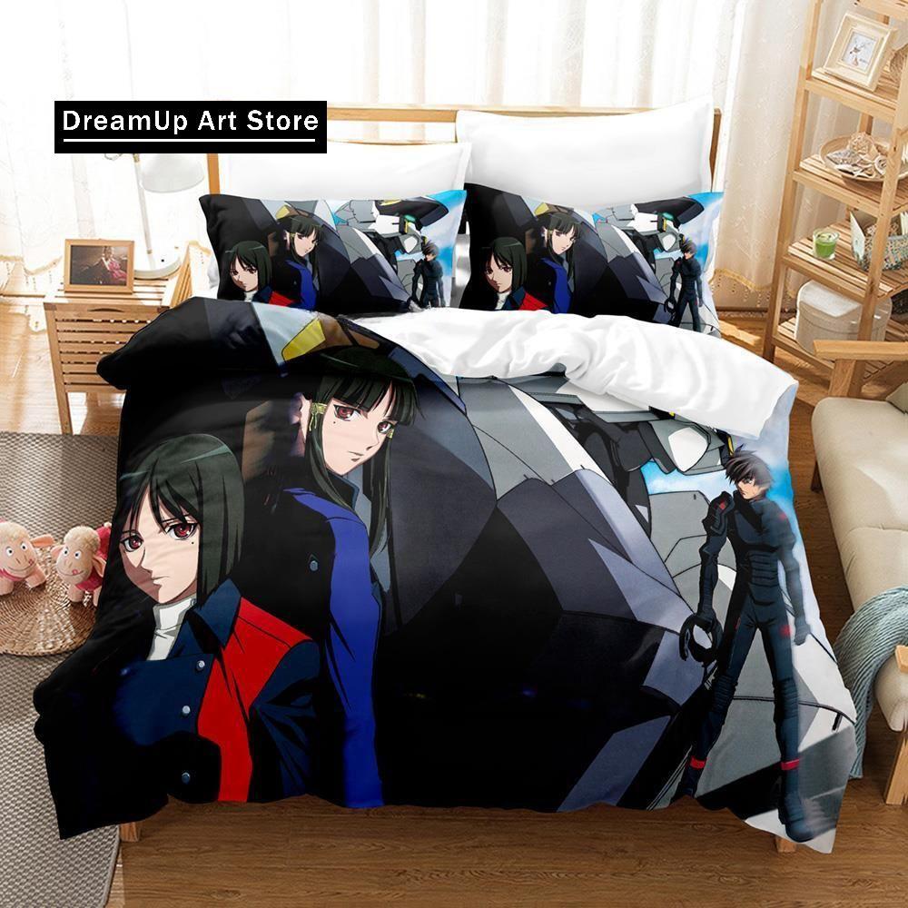3D Print Fashion Full Metal Panic Bedding Set Boys Girls Single Twin Queen Full Size Duvet Cover Pillowcase Bed Adult Bedroom