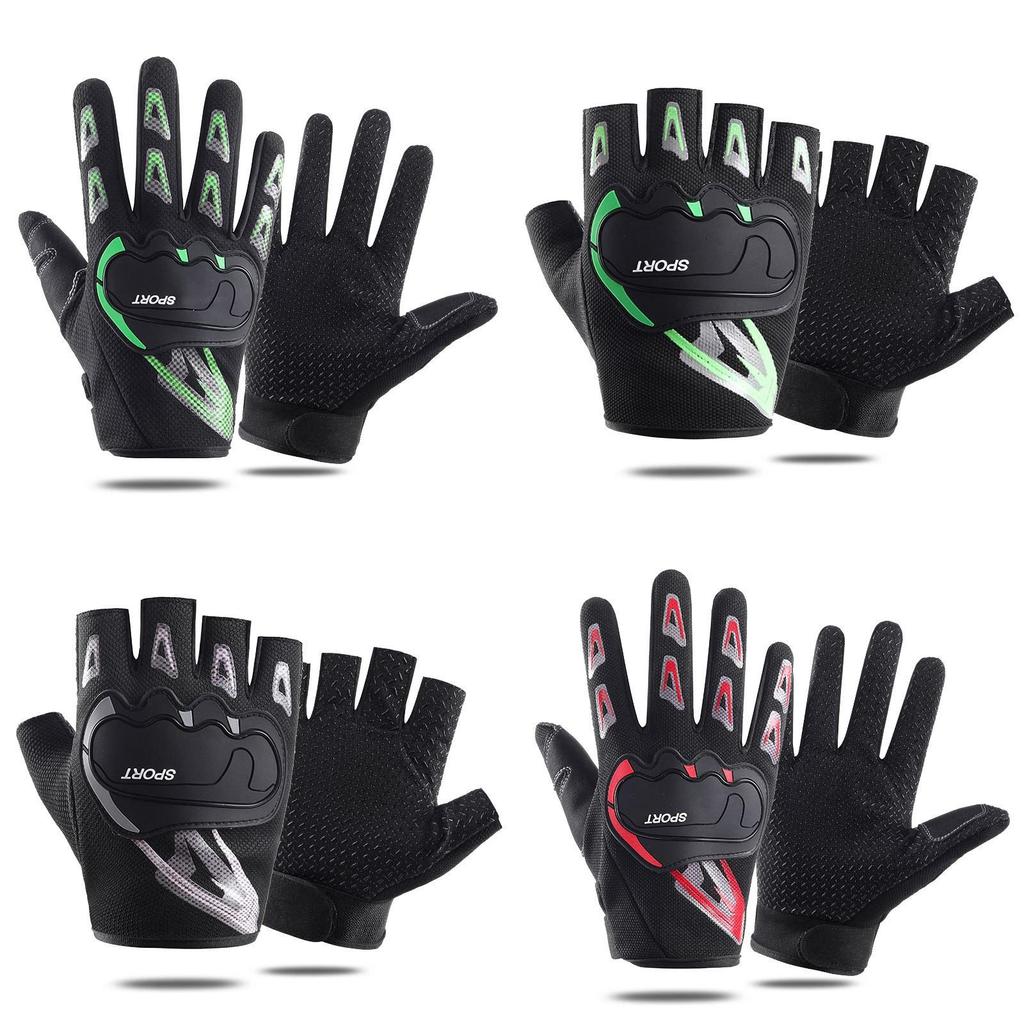 Outdoor Sports Cycling Gloves Men Half Finger Anti Slip Windproof For Spring Fitness Enthusiasts