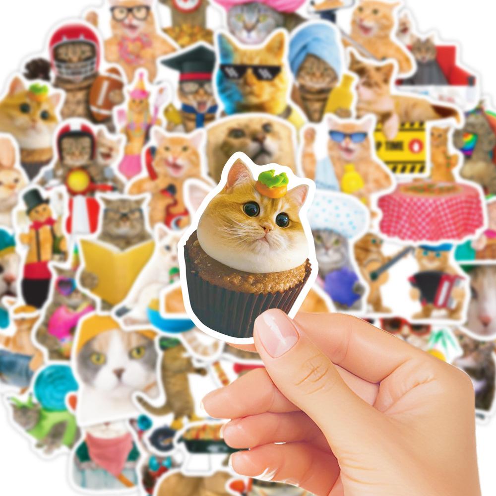 10/30/50pcs Classic Funny Cat MEME Graffiti Stickers Cartoon Toy Decal DIY Skateboard Guitar Laptop Cute Animal Sticker for Gift