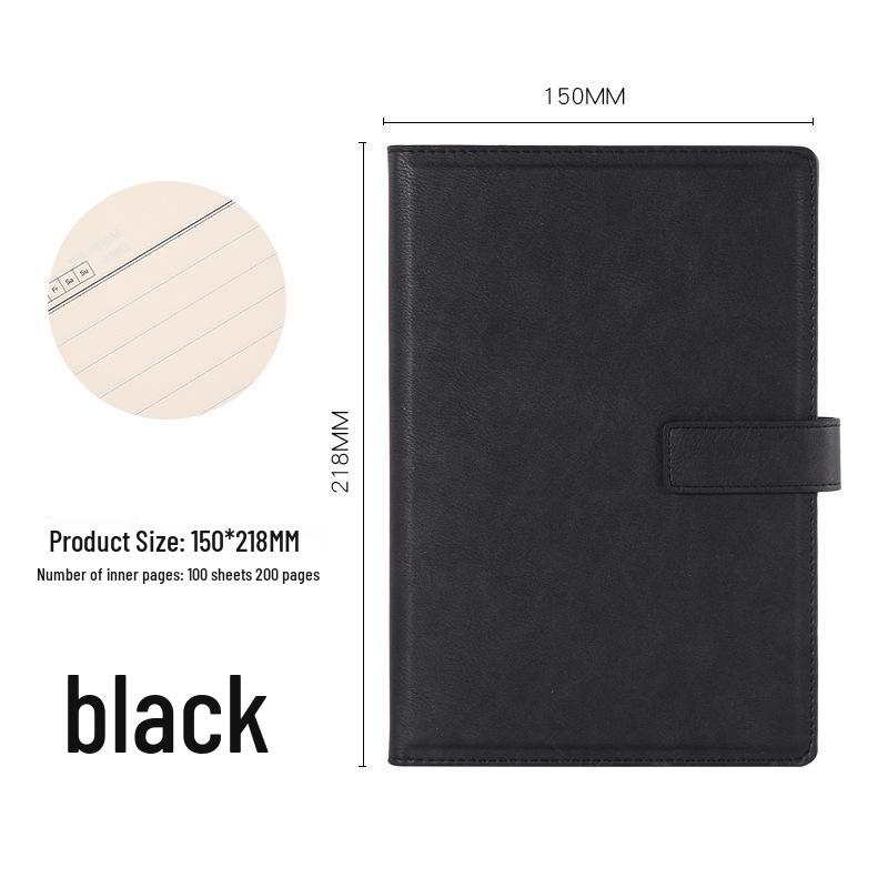 Luxurious A5 Business Notebook & Pen Gift Set with Customizable Logo - Buckle Hardcover Design