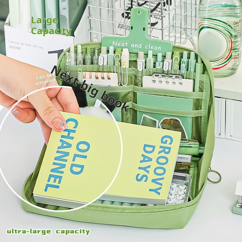 1 pcs 12 layers large capacity pencil case classification storage stationery organizing bag student stationery box