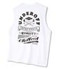 UNDEROFF Oversized Crew Neck Sleeveless Vintage Summer T-Shirt White