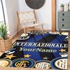 Inter Milan Personalized Text Area Rug Perfect for Dining Room Entryway Bedrooms Hallway Antislip Carpet Decorate Offices