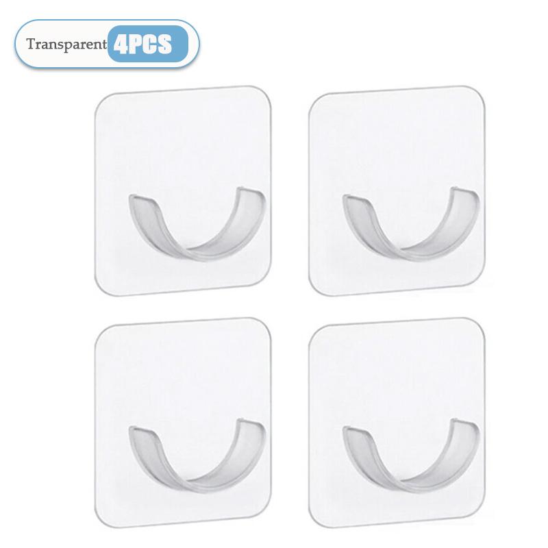 Strong Curtain Rod Bracket Holders Hooks Self-adhesive Rod Holder Clothes Rail Bracket Toilet Home Bathroom Accessories